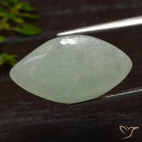 Giadeite Verde nocciola chiaro naturale da 6.77 ct, Taglio marquise, Traslucido