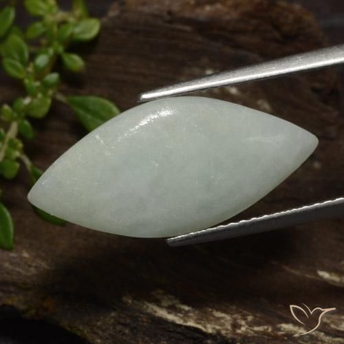 Giadeite Verde medio naturale da 8.14 ct, Taglio marquise, Traslucido