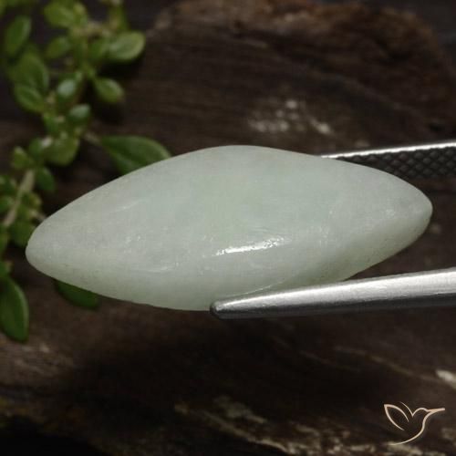 Giadeite Verde medio naturale da 8.14 ct, Taglio marquise, Traslucido