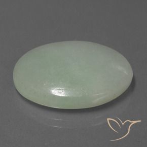 Giadeite Grigio verde naturale da 20.36 ct, Ovale, Traslucido