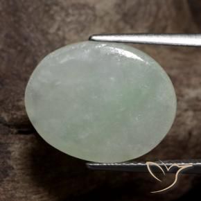 Giadeite Grigio verde naturale da 8.20 ct, Ovale, Traslucido