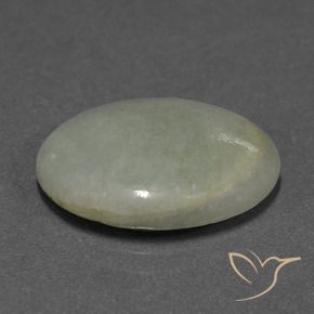 Giadeite Grigio verde naturale da 9.18 ct, Ovale, Traslucido