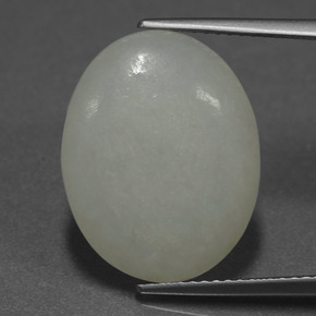 Giadeite Verde naturale da 11.44 ct, Taglio ovale, Traslucido