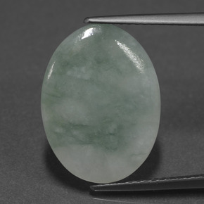Giadeite naturale verde da 6,02 ct, taglio ovale, traslucido