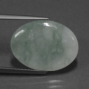 Giadeite naturale verde da 6,02 ct, taglio ovale, traslucido
