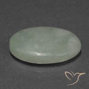 Giadeite Grigio verde naturale da 9.94 ct, Ovale, Traslucido