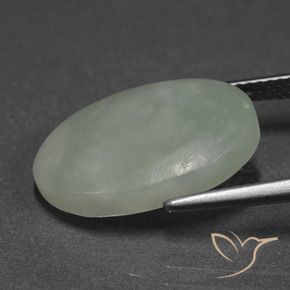 Giadeite Grigio verde naturale da 9.94 ct, Ovale, Traslucido