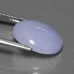 Giadeite naturale blu da 8,93 ct, taglio ovale, traslucido