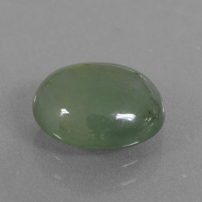 Giadeite naturale verde da 3,85 ct, taglio ovale, traslucido