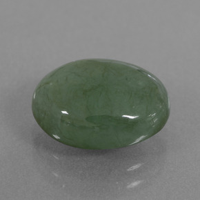 Giadeite naturale verde da 4,90 ct, taglio ovale, traslucido