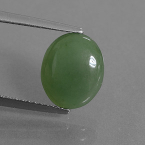Giadeite naturale verde da 2,77 ct, taglio ovale, traslucido