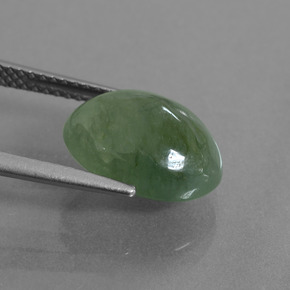 Giadeite Verde naturale da 5.99 ct, Taglio ovale, Traslucido