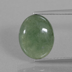 Giadeite naturale verde da 4,05 ct, taglio ovale, traslucido