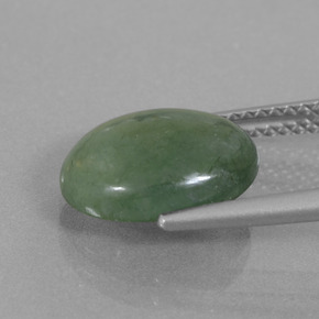 Giadeite naturale verde da 4,05 ct, taglio ovale, traslucido