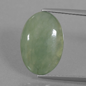 Giadeite Verde naturale da 5.67 ct, Taglio ovale, Traslucido