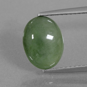 Giadeite Verde naturale da 3.17 ct, Taglio ovale, Traslucido