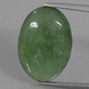 Giadeite naturale verde da 6,58 ct, taglio ovale, traslucido