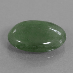 Giadeite naturale verde da 6,58 ct, taglio ovale, traslucido