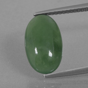 Giadeite naturale verde da 4,00 ct, taglio ovale, traslucido