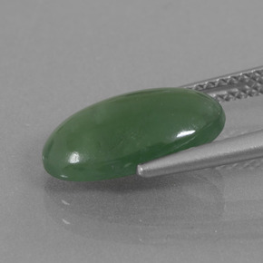 Giadeite naturale verde da 4,00 ct, taglio ovale, traslucido