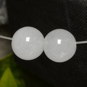 Giadeite naturale bianco da 13,23 ct, sfera / palla, traslucido