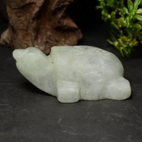 Giadeite naturale verde da 76,06 ct, forma fantasia, opaco