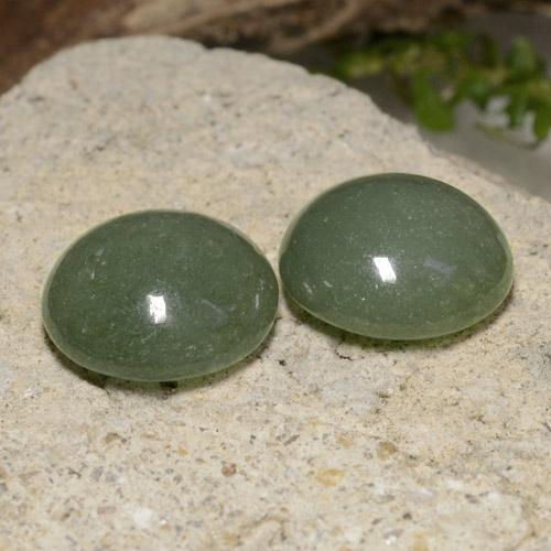 Giadeite naturale verde da 12,57 ct, taglio rotondo, traslucido