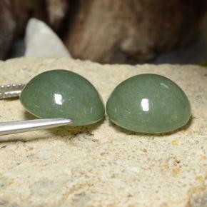 Gemme di Giadeite Verde medio naturale da 17.30 ct, Taglio rotondo, Traslucido