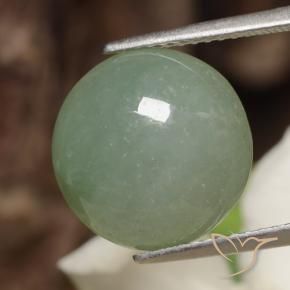 Giadeite Verde chiaro naturale da 7.82 ct, Rotondo, Traslucido