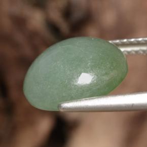 Giadeite naturale verde da 6,35 ct, taglio rotondo, traslucido