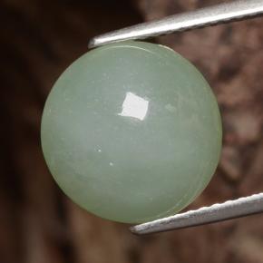 Giadeite naturale verde da 6,81 ct, taglio rotondo, traslucido