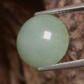 Giadeite naturale verde da 6,81 ct, taglio rotondo, traslucido