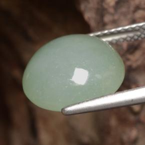 Giadeite naturale verde da 6,81 ct, taglio rotondo, traslucido