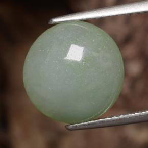 Giadeite naturale verde da 6,29 ct, taglio rotondo, traslucido