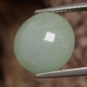 Giadeite naturale verde da 6,29 ct, taglio rotondo, traslucido