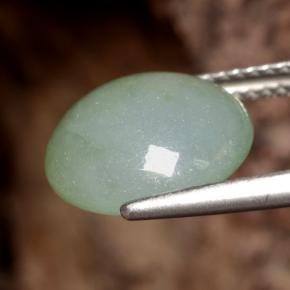 Giadeite naturale verde da 6,29 ct, taglio rotondo, traslucido