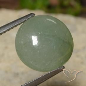 Giadeite Verde caldo naturale da 5.81 ct, Rotondo, Traslucido