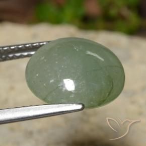 Giadeite Verde caldo naturale da 5.81 ct, Rotondo, Traslucido