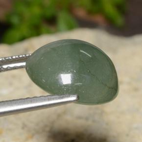 Giadeite Verde Pino Pallido naturale da 7.20 ct, Taglio rotondo, Traslucido