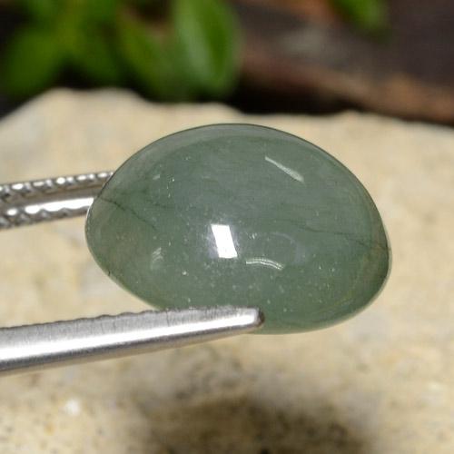 Giadeite Medium Light Green naturale da 7.62 ct, Taglio rotondo, Traslucido