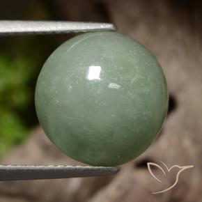 Giadeite Verde medio naturale da 8.13 ct, Rotondo, Traslucido