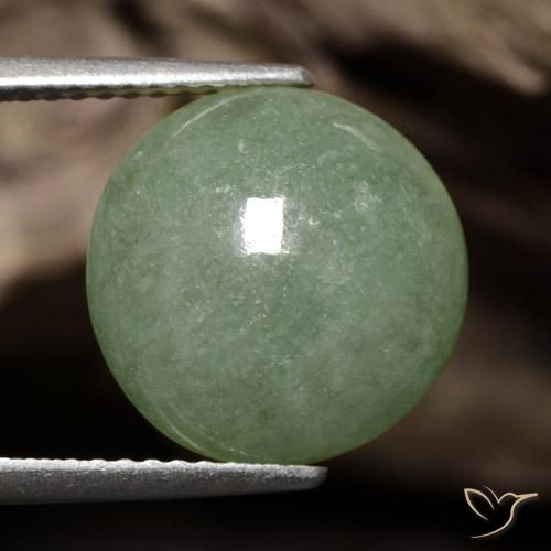 Giadeite Verde medio naturale da 7.98 ct, Rotondo, Traslucido