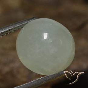 Giadeite Grigio verde naturale da 7.41 ct, Ovale, Traslucido