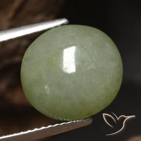 Giadeite Verde caldo naturale da 5.65 ct, Ovale, Traslucido