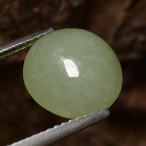 Giadeite naturale verde da 4,64 ct, taglio rotondo, traslucido