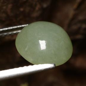 Giadeite naturale verde da 4,64 ct, taglio rotondo, traslucido