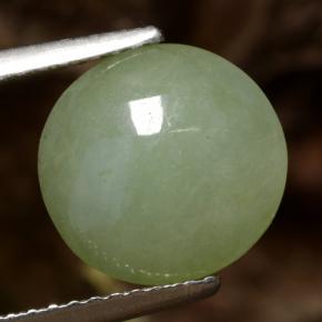 Giadeite Verde caldo naturale da 4.10 ct, Taglio rotondo, Traslucido