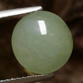 Giadeite Verde caldo naturale da 4.10 ct, Taglio rotondo, Traslucido