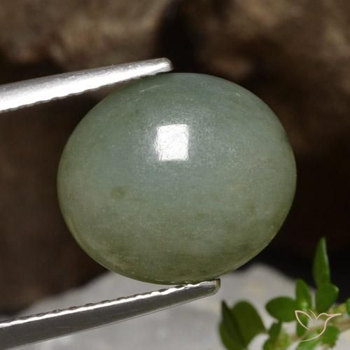 Giadeite Verde medio naturale da 5.81 ct, Ovale, Traslucido