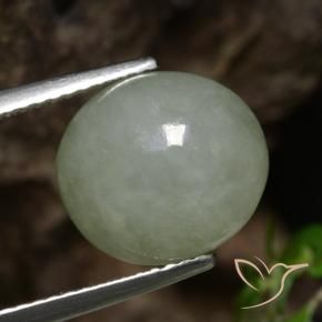 Giadeite Verde medio naturale da 6.92 ct, Ovale, Traslucido